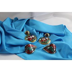 Fashion Jewelry Womans Costume Jewelry Lot 2 pair Earrings